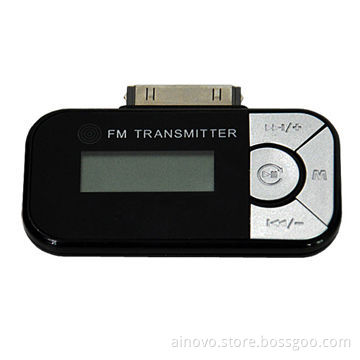 FM audio transmitter for iPhone5, LCD display, small size, 1,000W